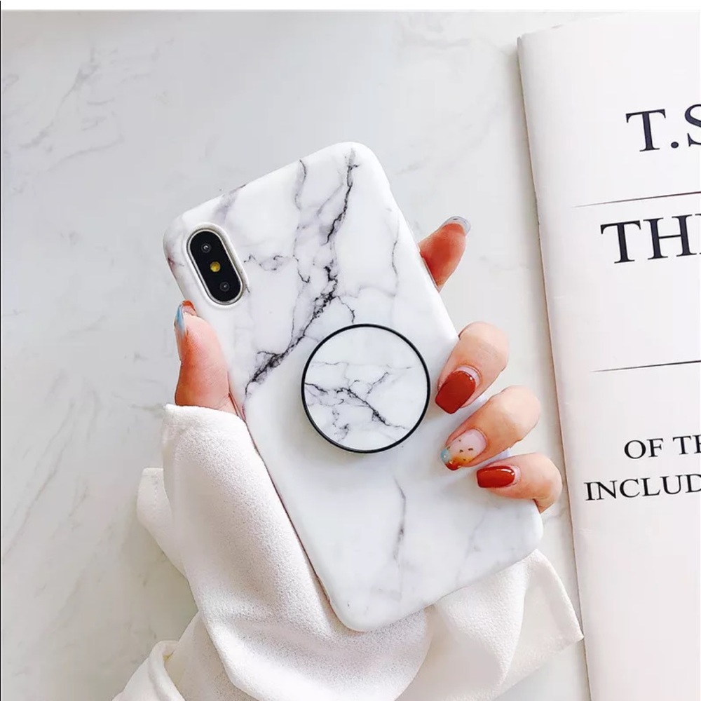 🔥 New iPhone 8 Marble Phone Case w/ Pop Stand